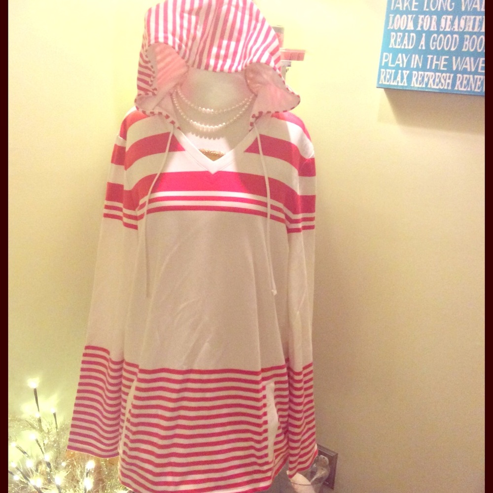 NWT large talbots hooded shirt